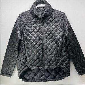 Athleta Charcoal Whispers featherless puffer Jacket